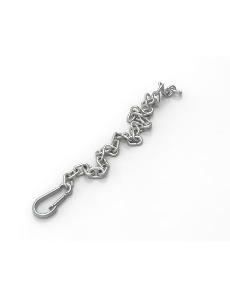 CATENA ZINCATA CON MOSCHETTONI 100 cm PER ACCESSORI E APPENDERE GRUCCE CON GRIGLIA