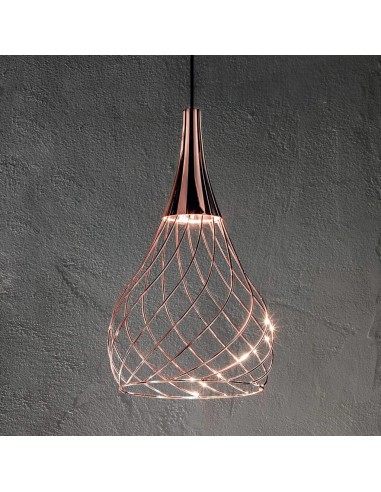 LAMPADA A SOSPENSIONE STILNOVO MONGOLFIER Ø26 ORO ROSA