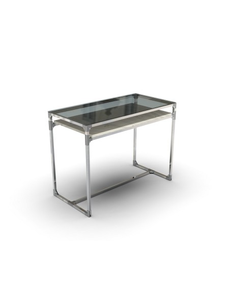 STRUTTURA BANCO TAVOLO TUBO QUADRATO CON GIUNTI CROMATI