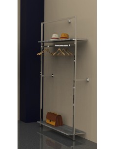 KIT ARREDAMENTO COMPONIBILE 107X240X40 cm CROMATO/PROVENZA GRIGIO