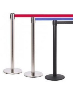 COLONNINA SEGNAPERCORSO BARRIERE CON NASTRO RETRATTILE DA 2.3 m