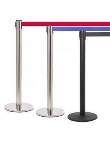 COLONNINA SEGNAPERCORSO BARRIERE CON NASTRO RETRATTILE DA 2.3 m