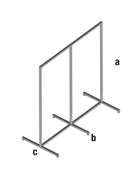 GONDOLA CENTRALE CREMAGLIERATA  DA 125cm PASSO 60