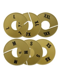 KIT SEGNATAGLIE  DA TAGLIA DA XS A XXL ORO