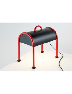 LAMPADA DA TAVOLO STILNOVO VALIGIA ROSSO / NERO 2