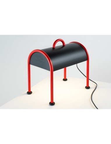 LAMPADA DA TAVOLO STILNOVO VALIGIA ROSSO / NERO