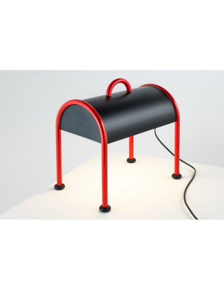 LAMPADA DA TAVOLO STILNOVO VALIGIA ROSSO / NERO