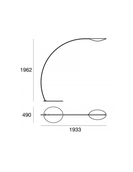 LAMPADA DA TERRA STILNOVO DIPHY BIANCO / TRASPARENTE