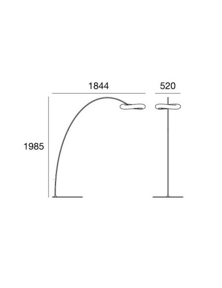 LAMPADA DA TERRA STILNOVO MR MAGOO BIANCO