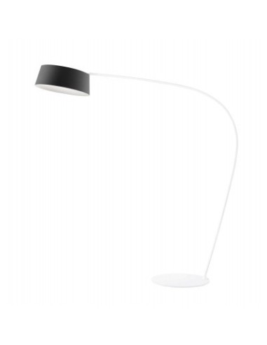 LAMPADA DA TERRA STILNOVO OXYGEN CURVED ROD NERO / BIANCO
