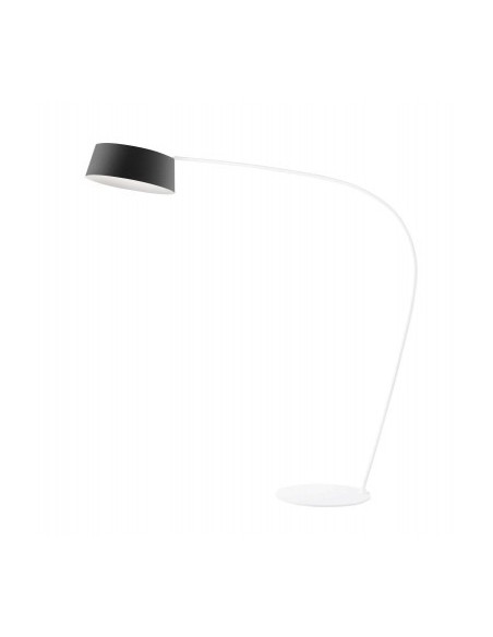 LAMPADA DA TERRA STILNOVO OXYGEN CURVED ROD NERO / BIANCO