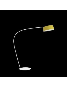 LAMPADA DA TERRA STILNOVO OXYGEN CURVED ROD GIALLO / BIANCO