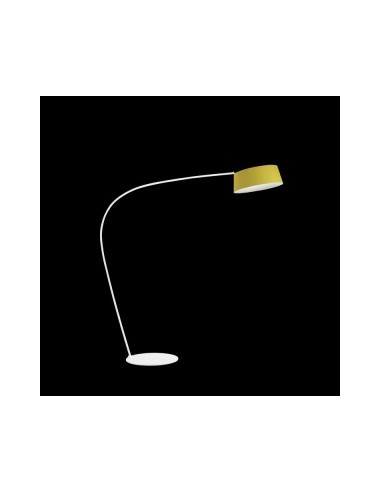 LAMPADA DA TERRA STILNOVO OXYGEN CURVED ROD GIALLO / BIANCO
