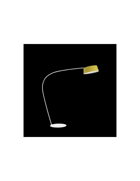 LAMPADA DA TERRA STILNOVO OXYGEN CURVED ROD GIALLO / BIANCO