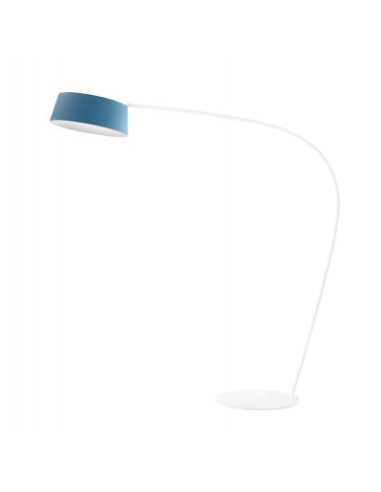 LAMPADA DA TERRA STILNOVO OXYGEN CURVED ROD AZZURRO / BIANCO