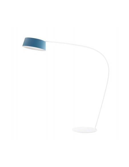 LAMPADA DA TERRA STILNOVO OXYGEN CURVED ROD AZZURRO / BIANCO