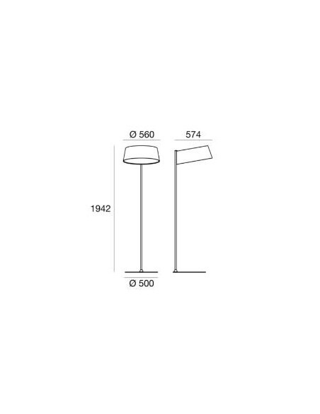 LAMPADA DA TERRA STILNOVO OXYGEN STRAIGHT ROD BIANCO / BIANCO