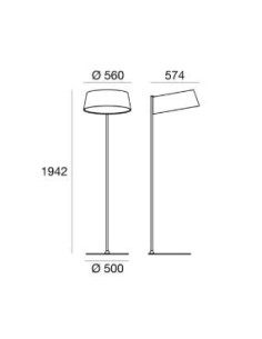 LAMPADA DA TERRA STILNOVO OXYGEN STRAIGHT ROD AZZURRO / BIANCO 2