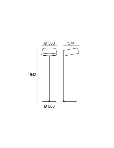 LAMPADA DA TERRA STILNOVO OXYGEN STRAIGHT ROD AZZURRO / BIANCO