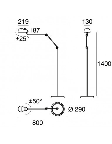 LAMPADA DA TERRA STILNOVO TOPO ROSSO / ROSSO