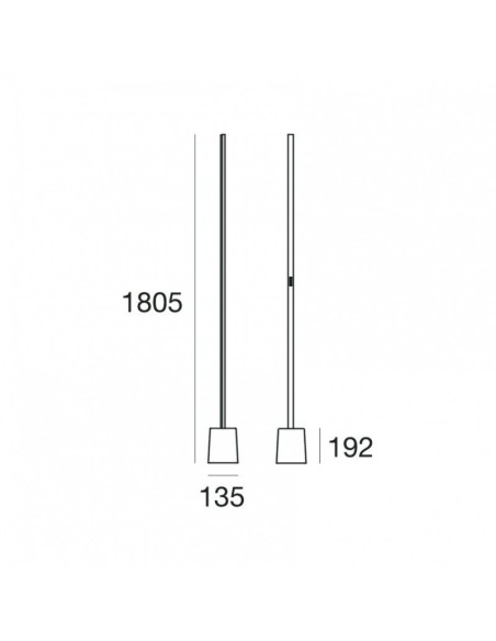 LAMPADA DA TERRA STILNOVO XILEMA BIANCO