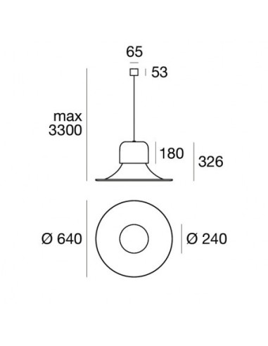 LAMPADA A SOSPENSIONE STILNOVO CAMPANA GRIGIO / GRIGIO