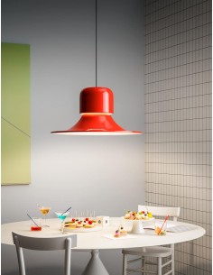 LAMPADA A SOSPENSIONE STILNOVO CAMPANA ROSSO / ROSSO