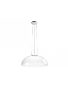 LAMPADA A SOSPENSIONE STILNOVO DEMI Ø70 BIANCO / TRASPARENTE