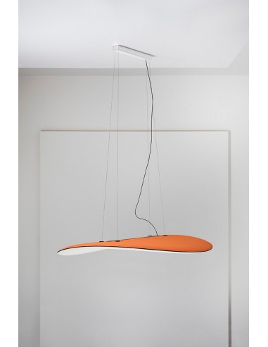 LAMPADA A SOSPENSIONE STILNOVO DERBY DARKLIGHT ARANCIONE / BIANCO