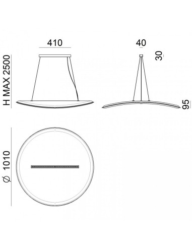 LAMPADA A SOSPENSIONE STILNOVO DERBY DIFFUSED ARANCIONE / BIANCO