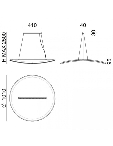 LAMPADA A SOSPENSIONE STILNOVO DERBY DIFFUSED ARANCIONE / BIANCO