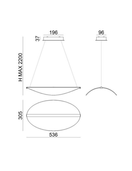 LAMPADA A SOSPENSIONE STILNOVO DIPHY L54 BIANCO / TRASPARENTE