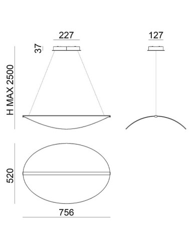 LAMPADA A SOSPENSIONE STILNOVO DIPHY L76 BIANCO / TRASPARENTE