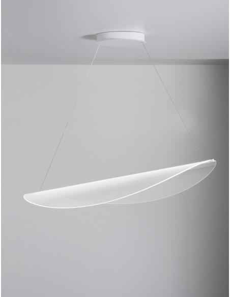 LAMPADA A SOSPENSIONE STILNOVO DIPHY L54 INCASSO BIANCO / TRASPARENTE