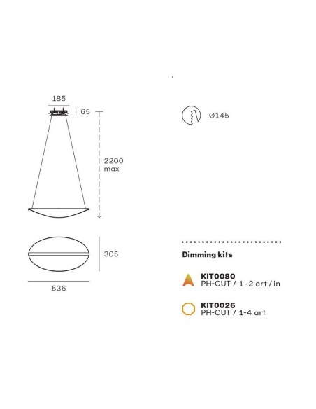 LAMPADA A SOSPENSIONE STILNOVO DIPHY L54 INCASSO BIANCO / TRASPARENTE