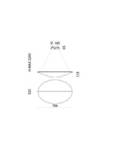 LAMPADA A SOSPENSIONE STILNOVO DIPHY L76 INCASSO BIANCO / TRASPARENTE