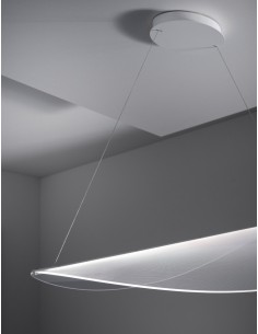 LAMPADA A SOSPENSIONE STILNOVO DIPHY L96 BIANCO / TRASPARENTE