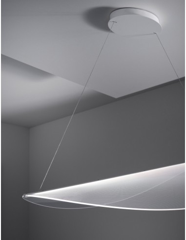 LAMPADA A SOSPENSIONE STILNOVO DIPHY L96 BIANCO / TRASPARENTE