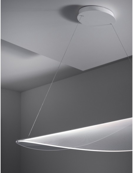 LAMPADA A SOSPENSIONE STILNOVO DIPHY L96 BIANCO / TRASPARENTE