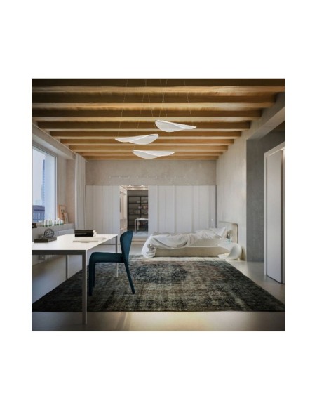 LAMPADA A SOSPENSIONE STILNOVO DIPHY 3 SORGENTI BIANCO / TRASPARENTE