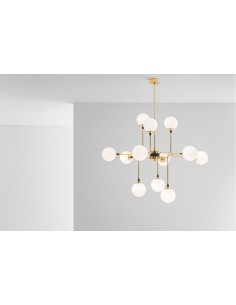 LAMPADA A SOSPENSIONE STILNOVO GALASSIA 12 SORGEN. ORO / BIANCO