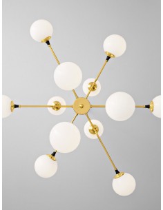 LAMPADA A SOSPENSIONE STILNOVO GALASSIA 12 SORGEN. ORO / BIANCO 2