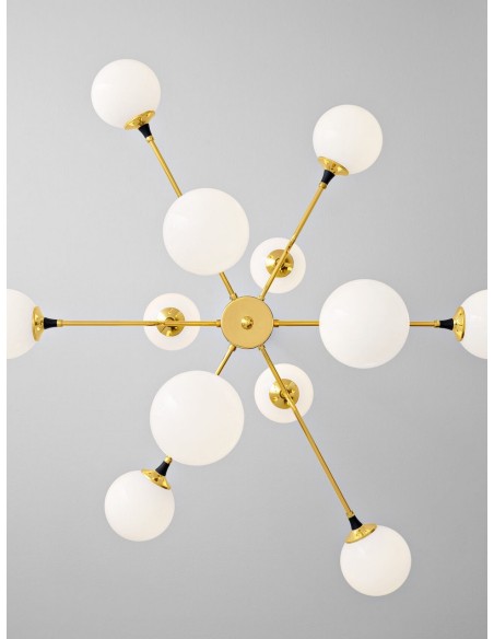 LAMPADA A SOSPENSIONE STILNOVO GALASSIA 12 SORGEN. ORO / BIANCO