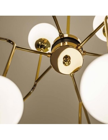 LAMPADA A SOSPENSIONE STILNOVO GALASSIA 12 SORGEN. ORO / BIANCO