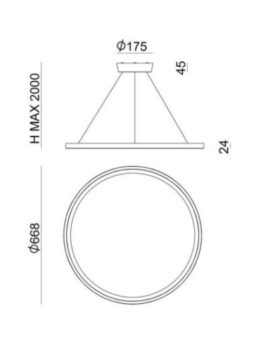 LAMPADA A SOSPENSIONE STILNOVO HINOMARU Ø67 ORO ROSA