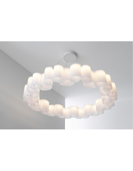 LAMPADA A SOSPENSIONE STILNOVO HONEY L139 BIANCO