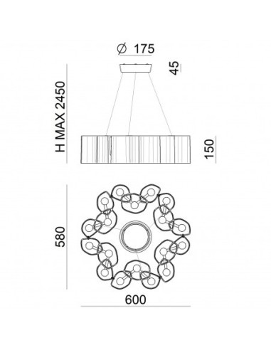 LAMPADA A SOSPENSIONE STILNOVO HONEY Ø58 BIANCO