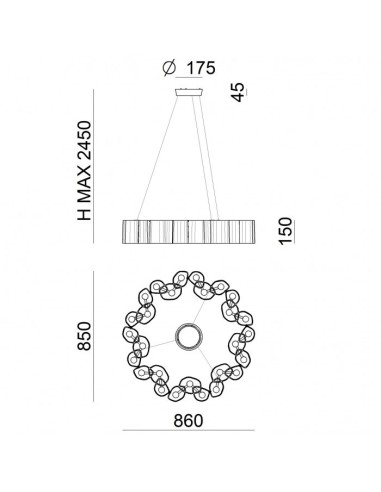 LAMPADA A SOSPENSIONE STILNOVO HONEY Ø86 BIANCO