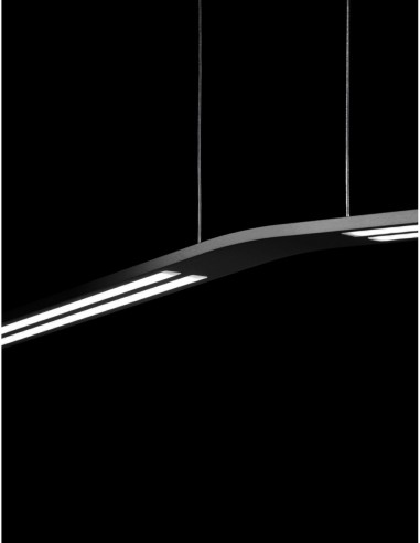 LAMPADA A SOSPENSIONE STILNOVO LAMA BENDED NERO