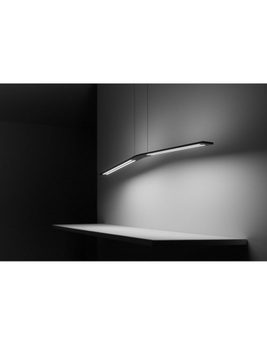 LAMPADA A SOSPENSIONE STILNOVO LAMA BENDED NERO